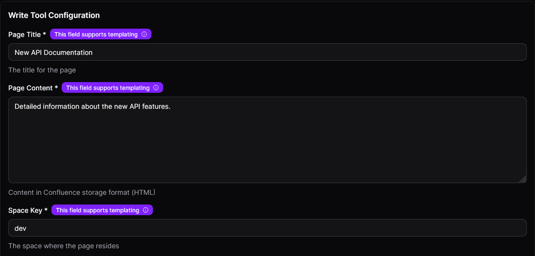 Confluence Read Config