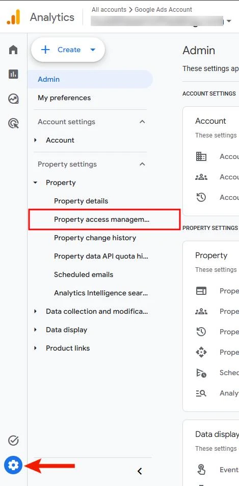 GA4 property access management